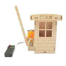 DIY Assembly Lifting Gate Model Kits Teaching Aid Gifts for Boys Wood Puzzles