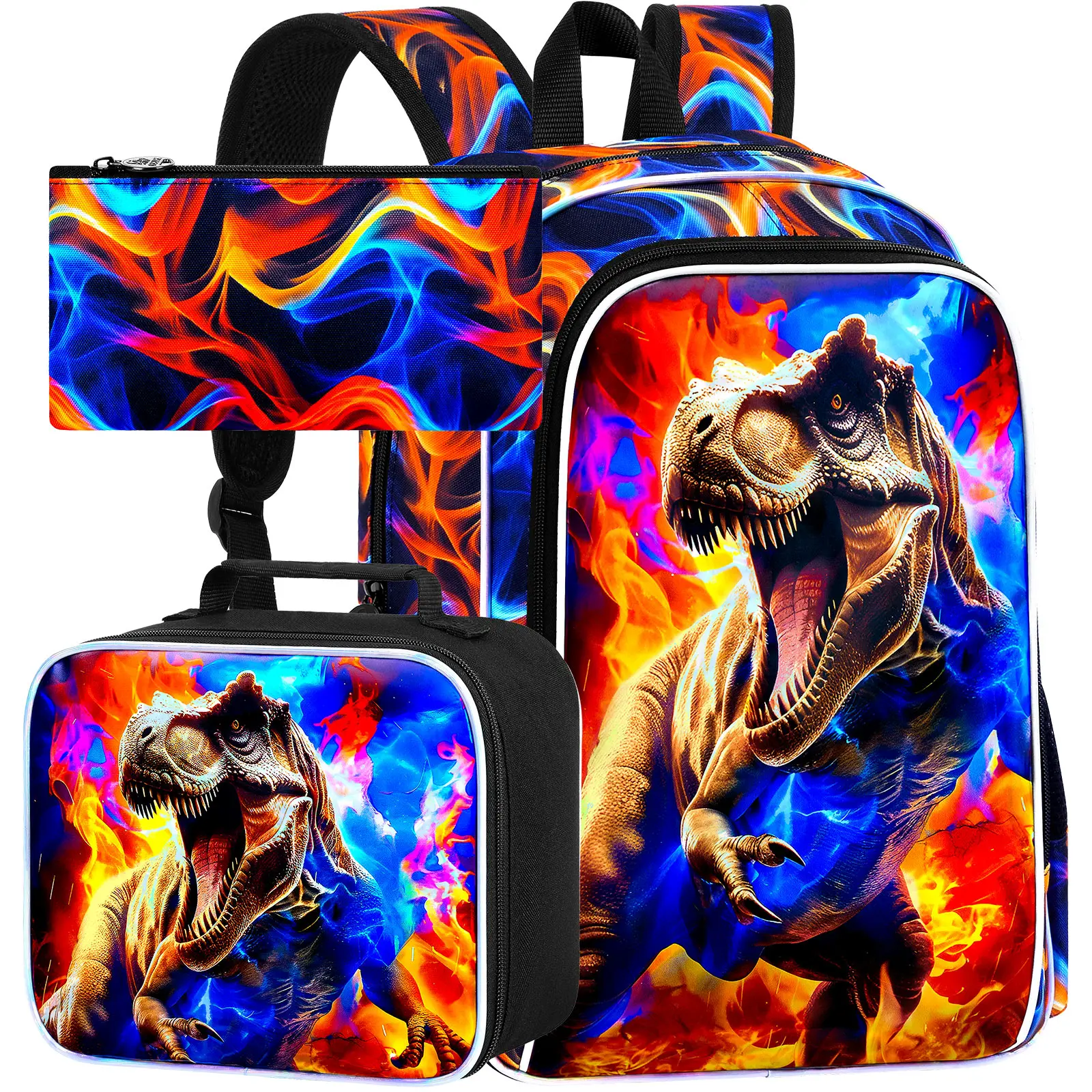 3pcs-boys-dinosaur-backpack-set-17-inch-fire-t-rex-school-bag-with-lunch-box-pencil-case