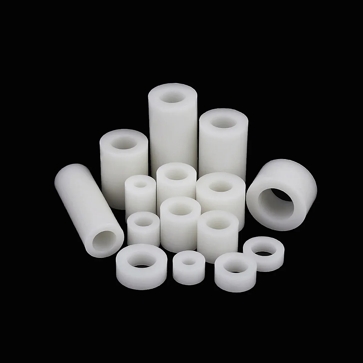 Nylon Straight Column Plastic Insulated Screw Sleeve Shaft Sleeve Thickened Pad Isolation Lamp Column M2.7M3.2M4.2M7