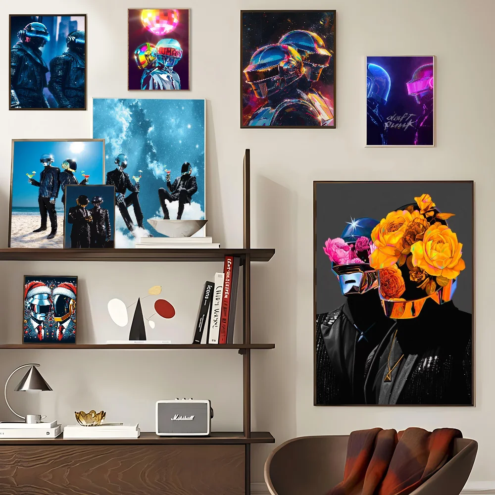 Band Daft Punk Posters And Prints Canvas Printing Wall Art Picture For Living Room Home Decor Gifts