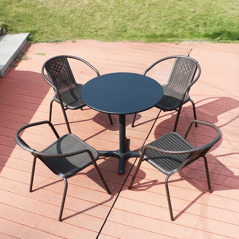 

Waterproof Sunscreen Black Beach Plastic Chair Wholesale Garden Dinning Natural pp Rattan Dining Stackable Chair