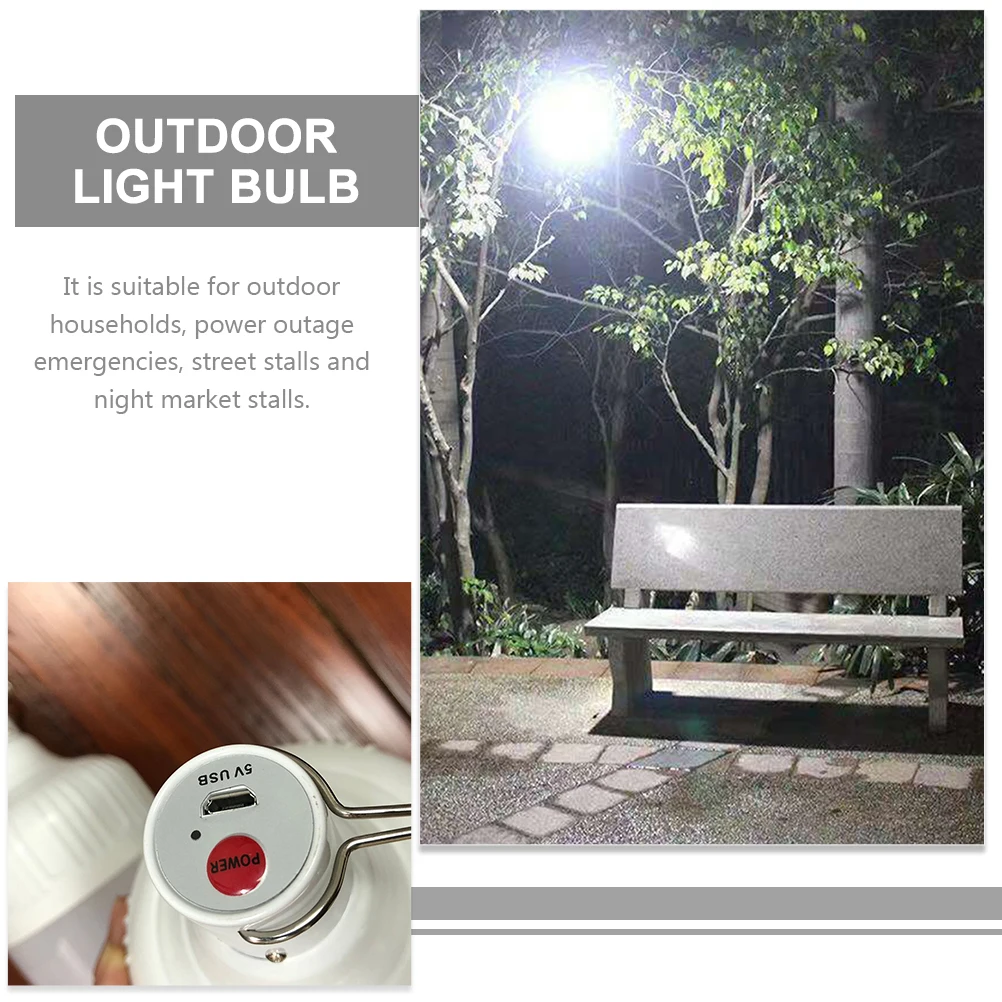 

1 set 1 Set Of Usb Charge Outdoor Light Bulb Rechargeable Led Bulb For Vendors Emergency Lighting Night Market Stall Farming Use