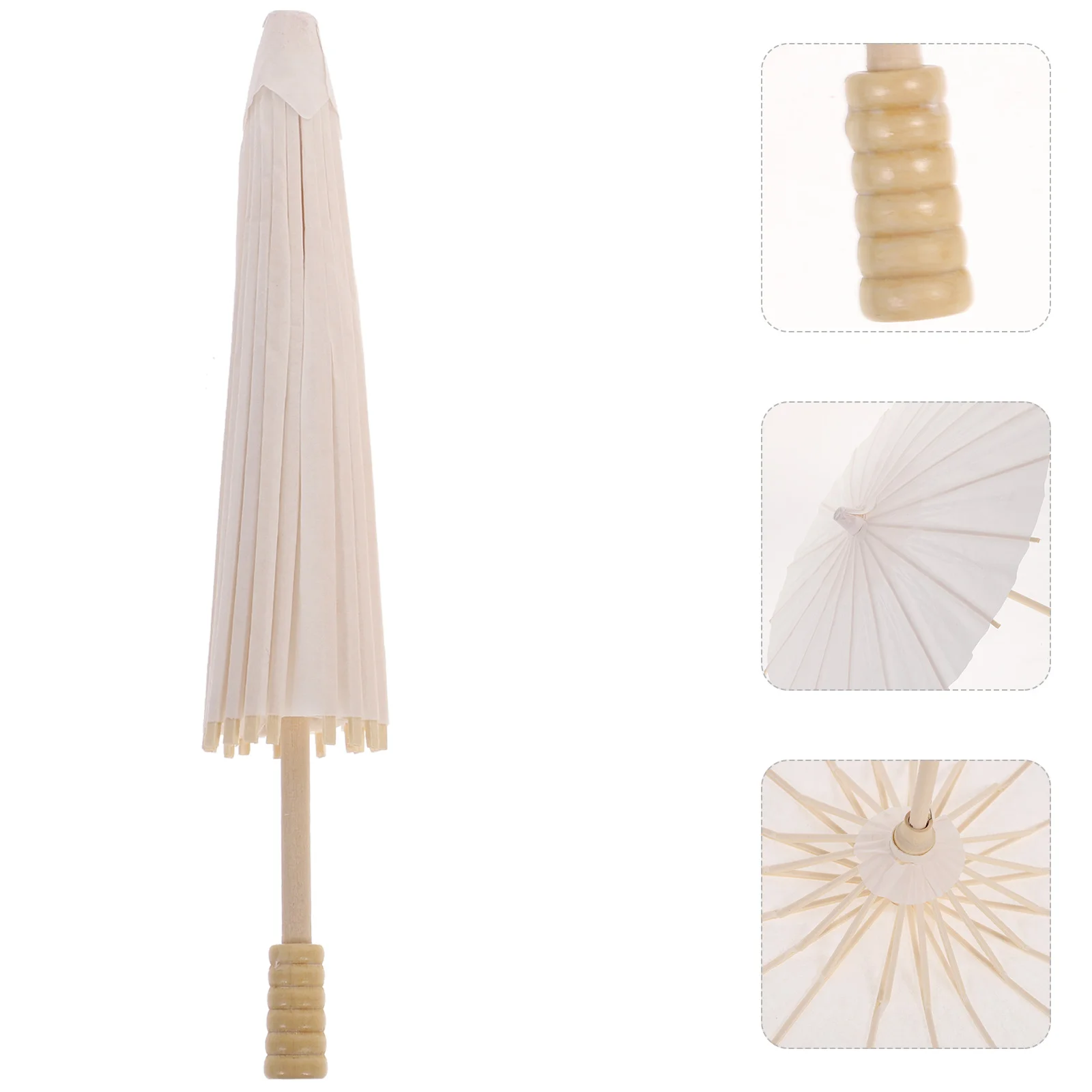 40 Cm Mini Bride The Gift Chinese Wedding Decoration Wooden White Paper Umbrella