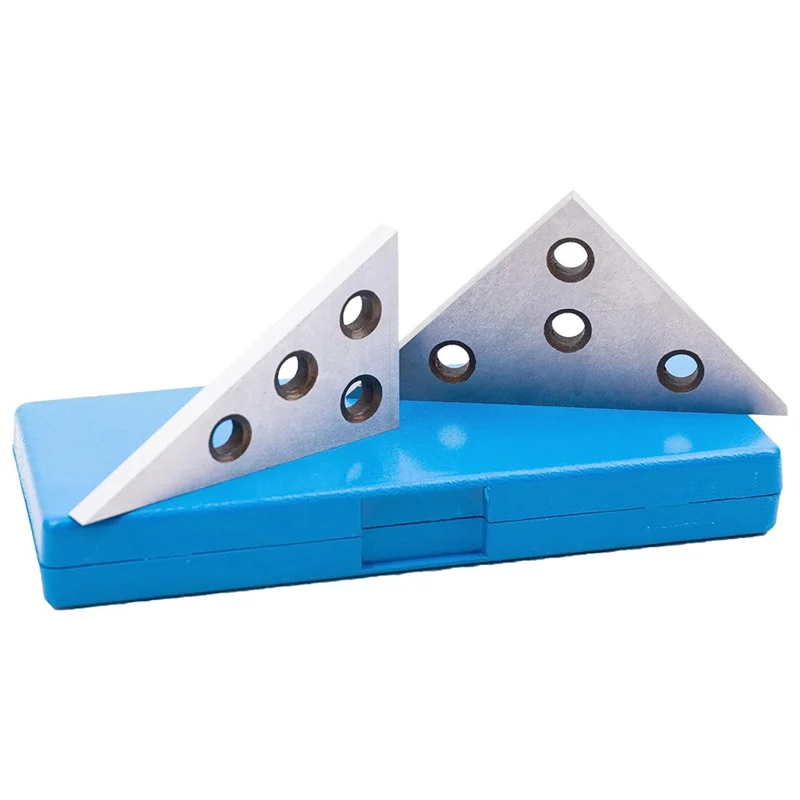

ABUN-Solid Angle Plate Set 30-60-90 Degree & 45-45-90 Degree, Triangle Angle Block Hardened Steel With Precision Ground Angle Du