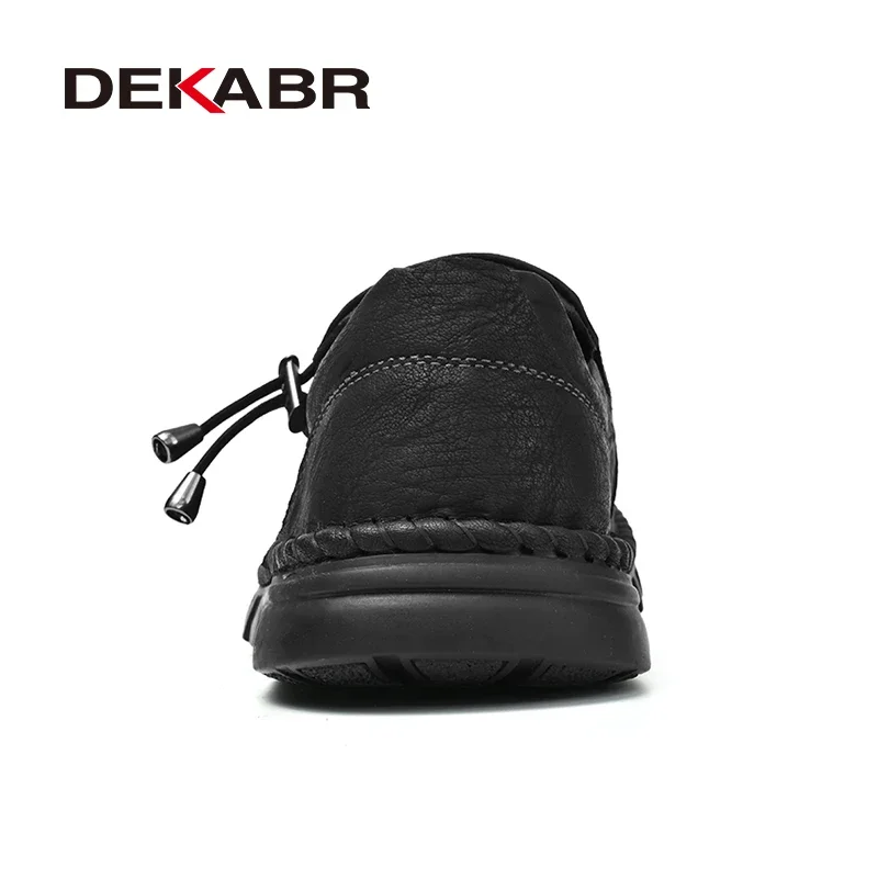 DEKABR, nuevos zapatos de moda para hombre, hechos a mano, para todas las estaciones, con cremallera, diseñador clásico, sin cordones, zapatos planos informales para hombre, talla grande 38-46