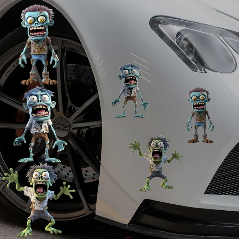 

1PC 3styles Zombie Motorcycle Stickers Waterproof DIY Motorbike Side Panels Fuel Tank Fairing Vinyl Decals Halloween Decoration
