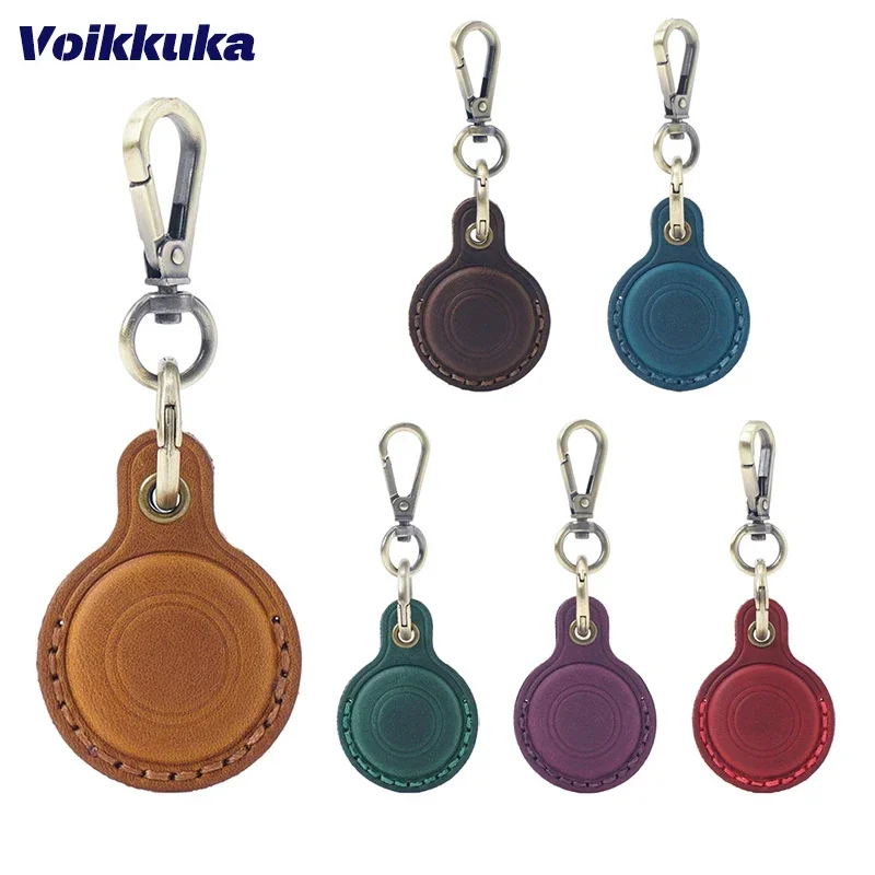 Защитный чехол из натуральной кожи для Apple AirTags, брелок-локатор, сумка, модная подвеска для домашних животных, аксессуары для Air Tag