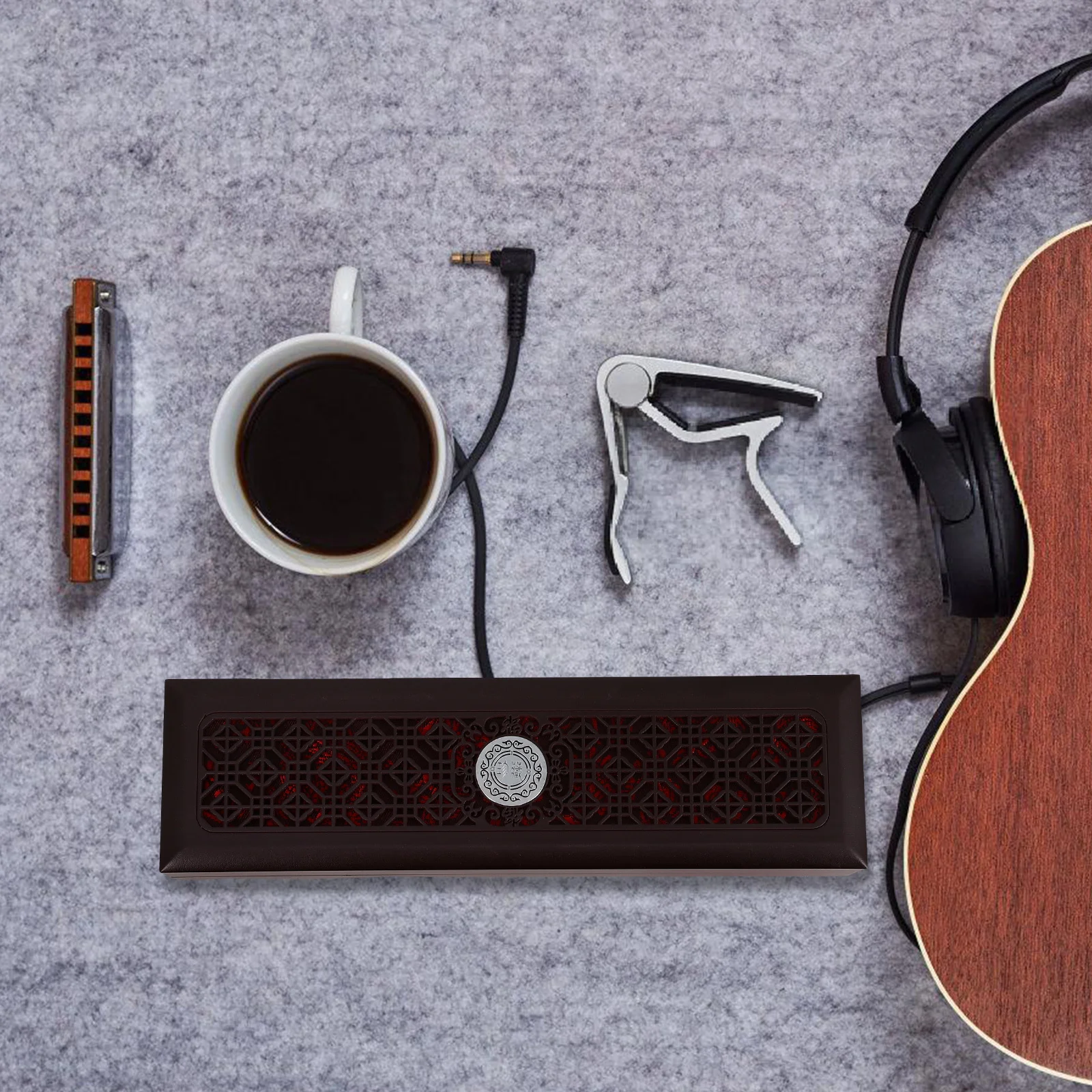 

Harmonica Storage Case 24 Hole Wooden Harmonica Carrying Bag Compact Portable Travel Pouch Protective Storage Box