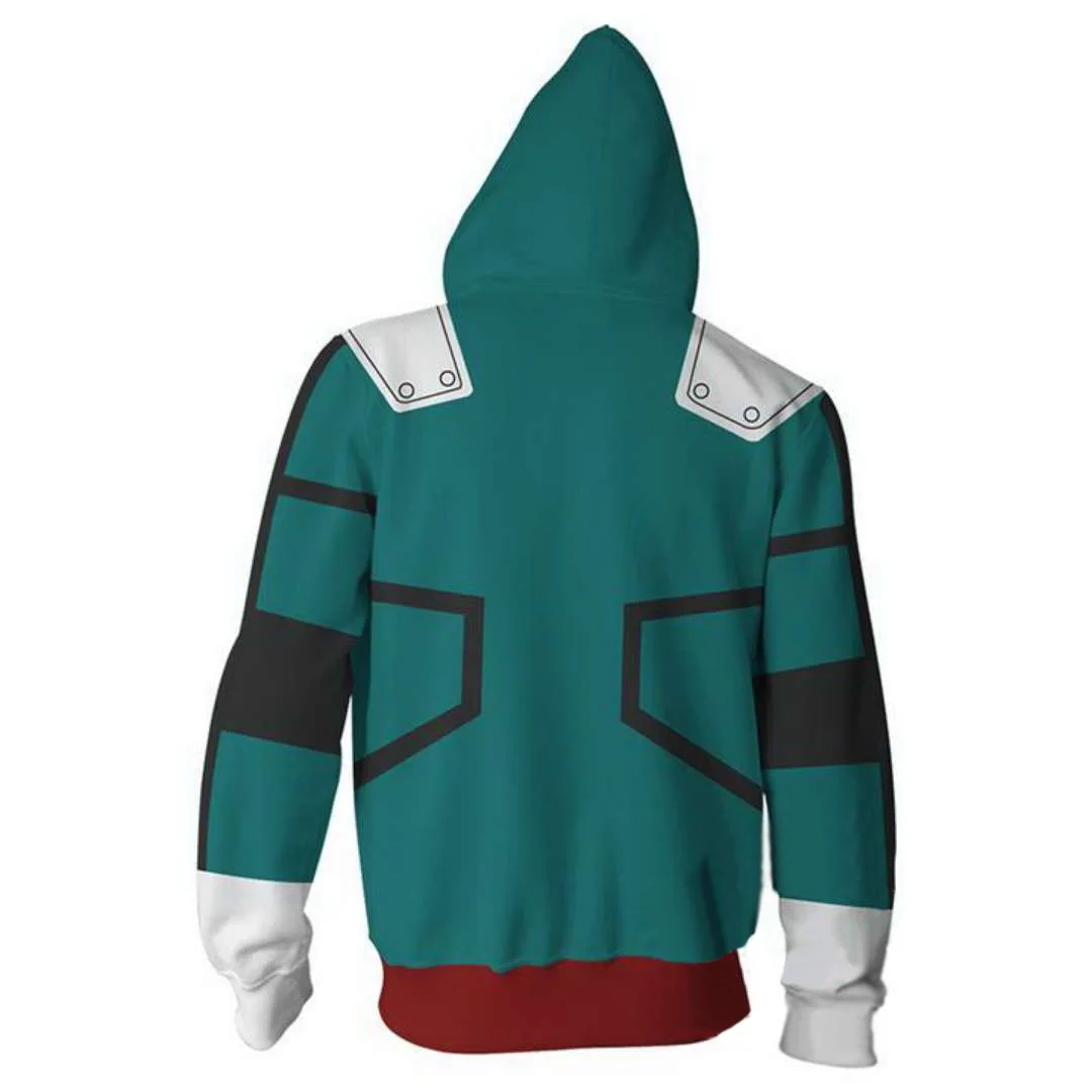 My Hero Academia Midoriya Izuku 3D Hoodie Open-Front Cosplay Anime Hoodie - view 3