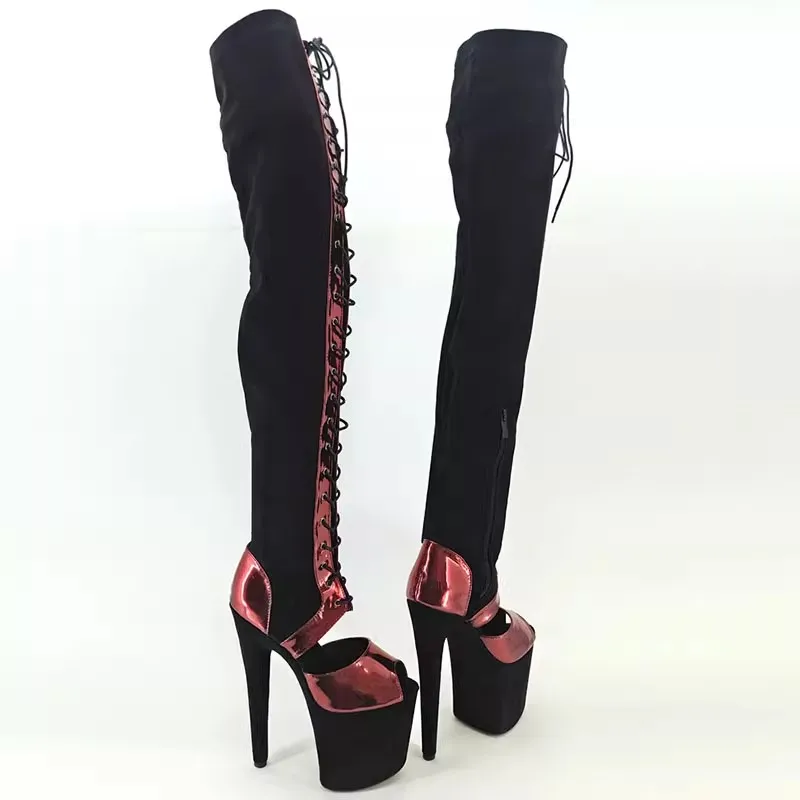 Auman Ale New 20CM/8 pollici PU superiore Sexy esotico tacco alto piattaforma partito stivali da donna Pole Dance Shoes 019