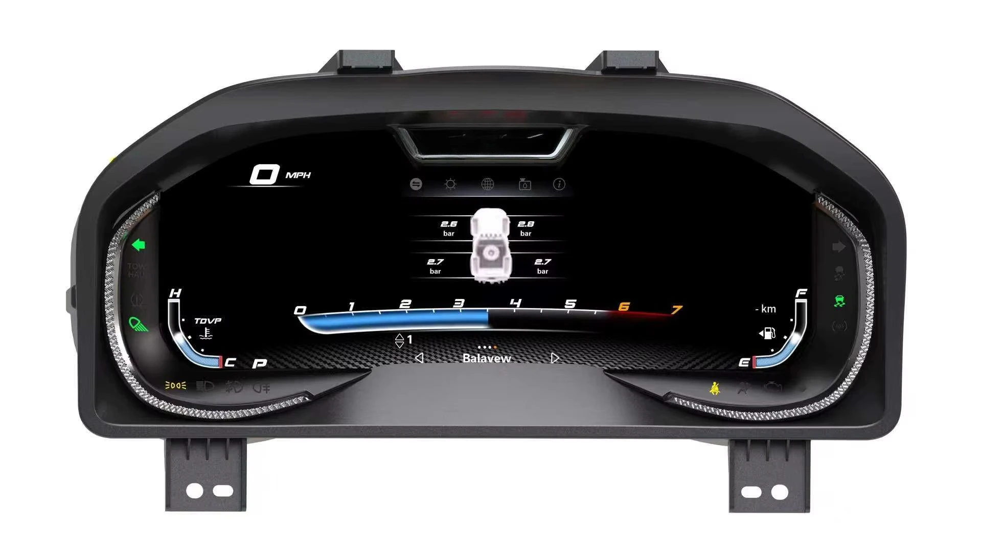 12.3 Inch Car Digital Dashboard LCD Instrument Panel Speedometer with High Resolution for 2014-2019 Dodge Ram 1500