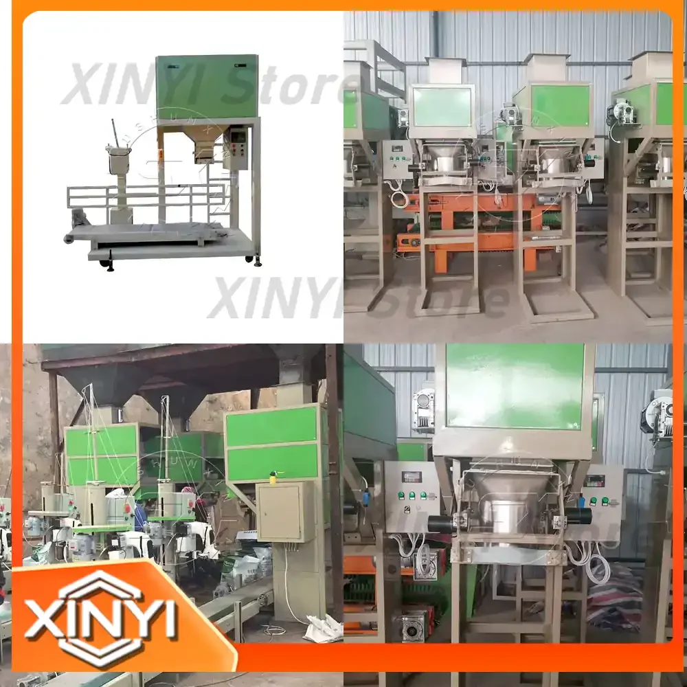 25kg Bag Semi-automatic Packaging Machine for Food Powder Granules Flour Sugar Coffee Beans Pet Food Industrial Packaging