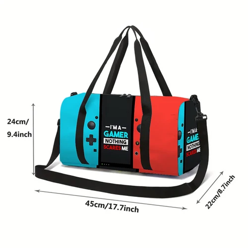 Imagen 2 del producto Bolsa de viaje grande para consola de juegos, bolso de mano multifuncional, bolsas de gimnasio impermeables para niños/niñas, bolsa de Fitness para niños