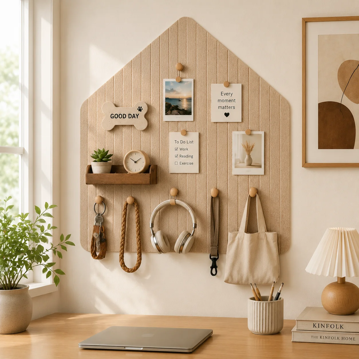 Decorative felt board, no-drill self-adhesive felt board, creative photo wall background board, message board suitable for home decoration