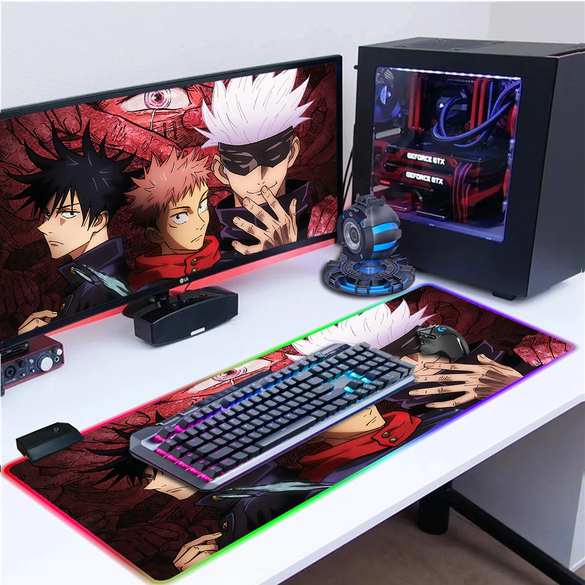 Jujutsu Kaisen Anime Mouse Pad Large Game Keyboad Pad Non-Slip Base Desk Pad Gaming Mousepad PC Computer Mouse Mat Laptop Pad