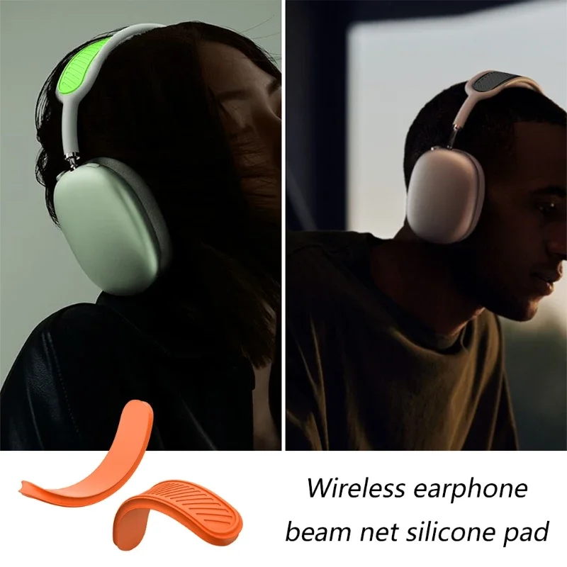 مناسبة لسماعات الرأس اللاسلكية Airpods Max متعددة الألوان من السيليكون غطاء عقال قابل للغسل غطاء حماية وسادة الرأس