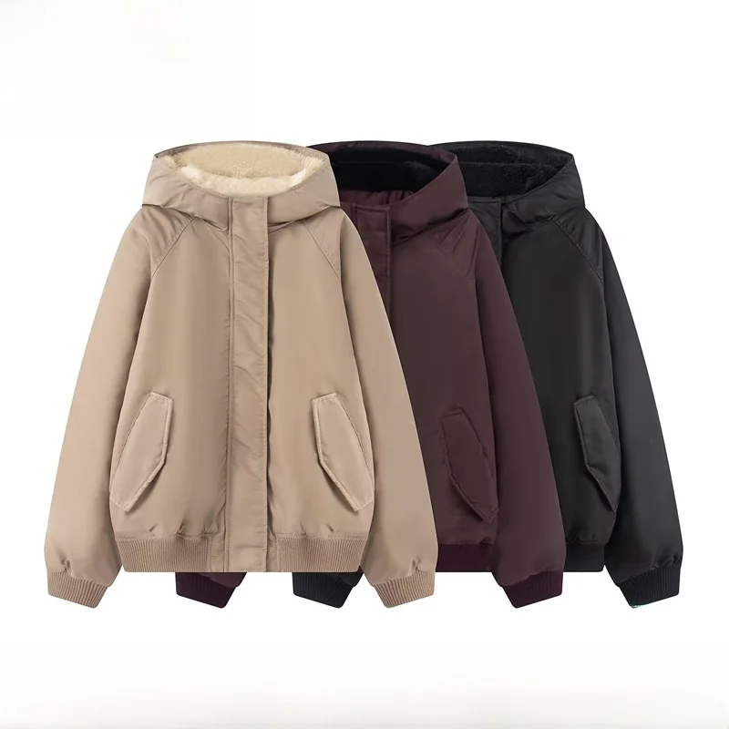

EVEA New Women's Faionable Pilot Jaet Large Oversized Winter Coat 30796 Commute Sle Long Sve Zipper Closure
