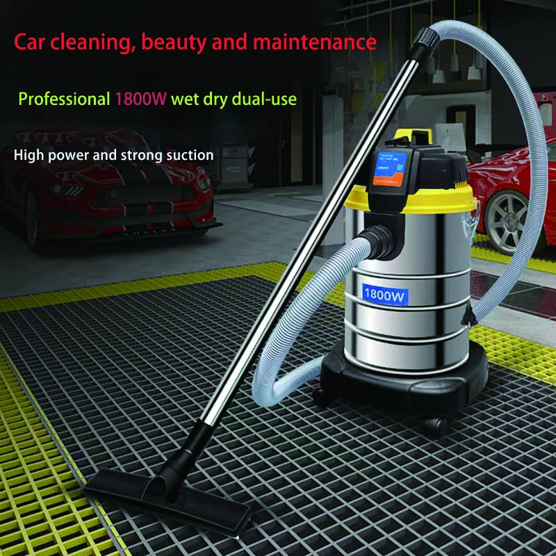 Vacuum Cleaner Car Wash Store Factory Workshop Dust High-power Powerful Bucket Dry And Wet Dual-use 1800W Vacuum Cleaner