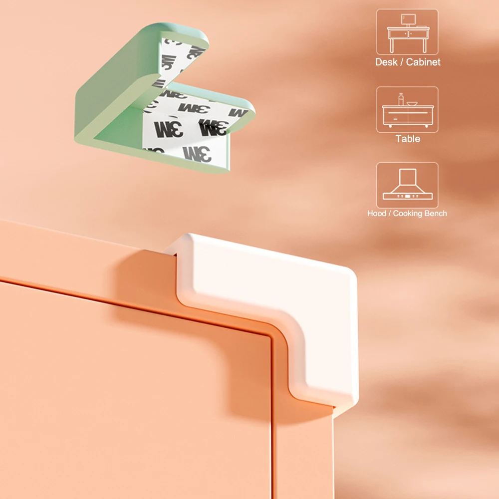 4 قطعة حشوات للزوايا حافة حامي سيليكون طفل رضيع رعاية سلامة الطفل المنتج خزانة طاولة أثاث مكتب حماية الزاوية L T