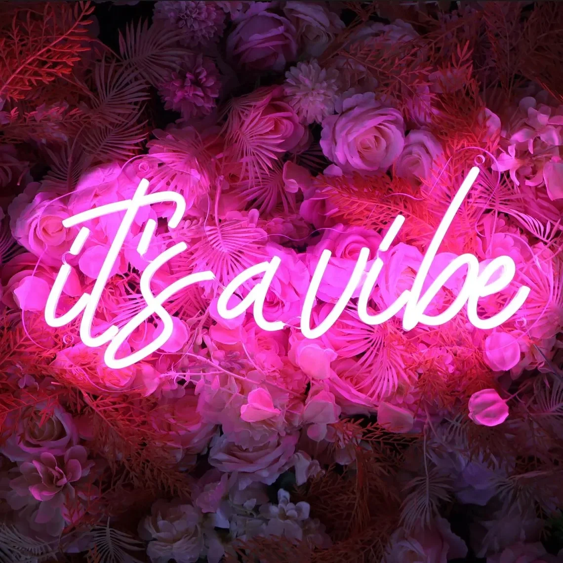 It's a Vibe Neon Sign Green LED Light Wall Decor USB Powered for Bedroom Game Room Bar Party Dorm Aesthetic Room Decoration