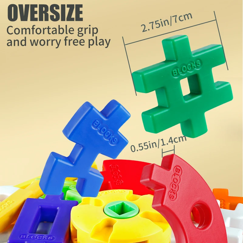 Large Granule Building Blocks Stacking Toy(Random Colors) for Christmas/Halloween/Thanksgiving/Easter/New Year/Back-to-School