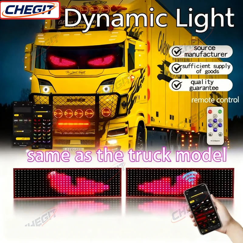 LED Logo voiture démon yeux APP veilleuse bricolage Programmable affichage LED Flexible pour voiture camion accessoire LED matrice panneau de pixels