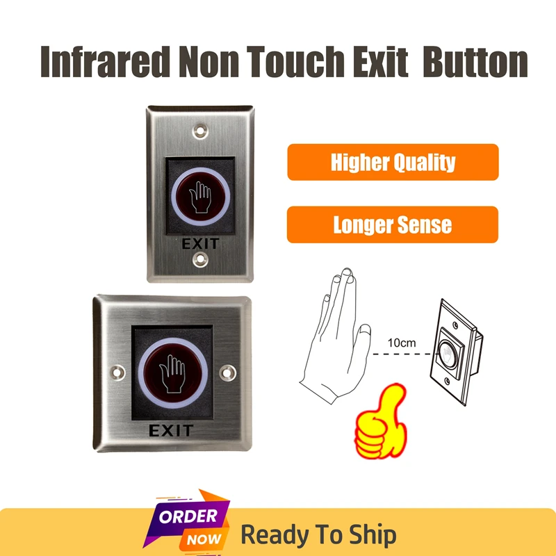 

Best Infrared Non-touch Exit Button TLEB101 TLEB102 K1 K2 Touchless Door Control Opener Release Switch For Access Control System