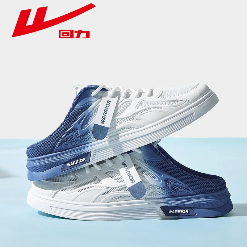 warrior men's slippers 2026 summer new breathable Wearing half sandals outside Men's Casual Board Shoes without shoe box
