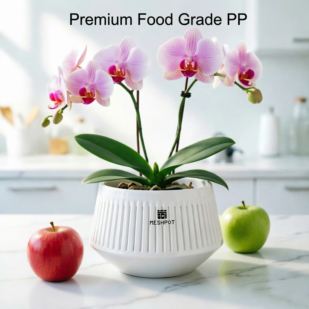 Meshpot Orchid Pots with Holes Flower Pot for Repotting Plastic Planter Indoor-Outdoor Plants Home Decorative air Plant Pot