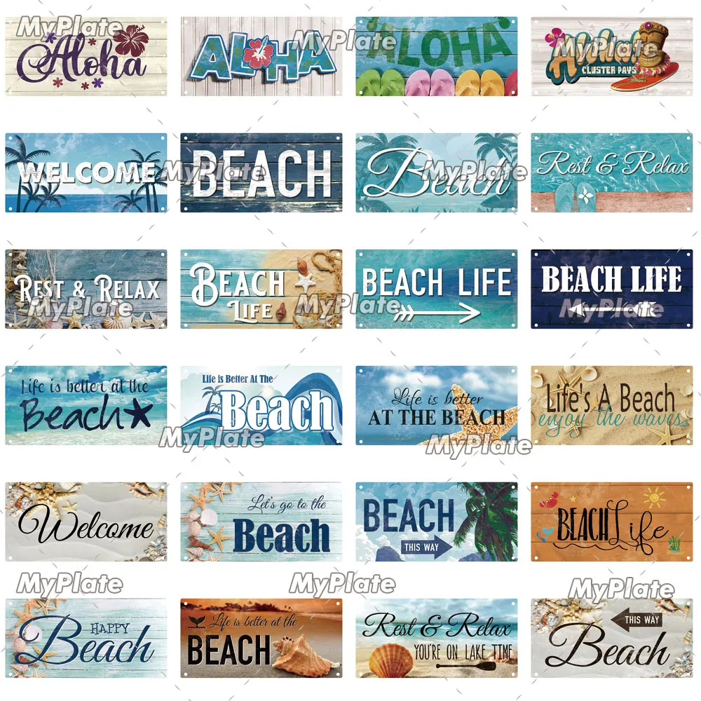 Beach Wooden Wall Plaque Sign Beach Road Guide Wall Decoration Aloha Hanging Sign Beach House Deocr Gift