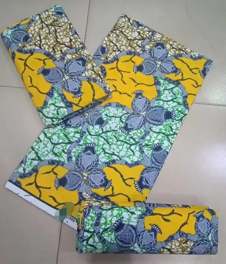 Hot Sale 100% Cotton Wax African Real African Cotton Wax Veritable African Print Fabric For Party Dress