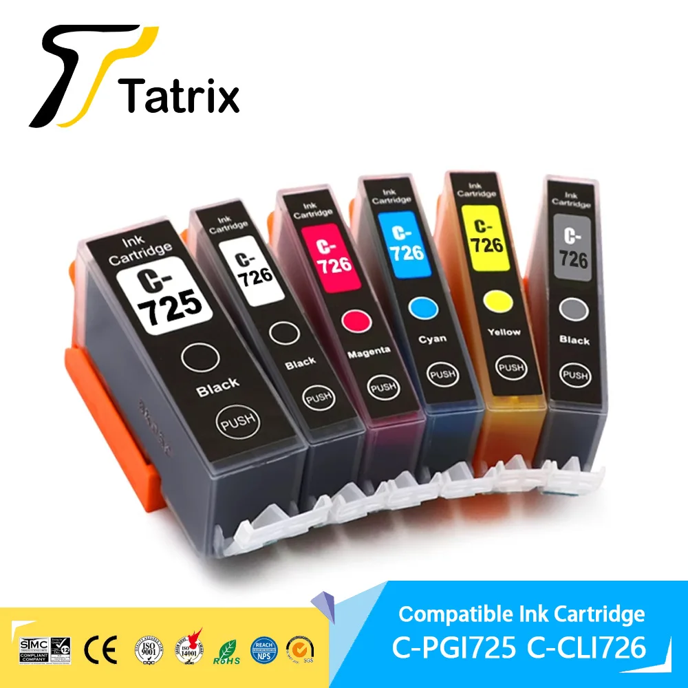 PGI-725 PGI725 PGI 725 CLI-726 CLI726 CLI 726 совместимый картридж для принтеров Canon PIXMA MG6170/MG6270/MG8170/MG8270