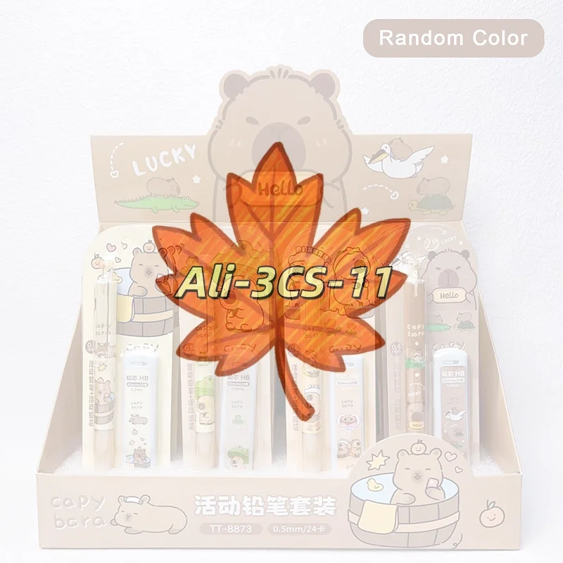 

Kawaii Capybara Mechanical Pencil Set 0.5mm Drawing Writing Pencils Cartoon Stationery School Office Supplies Children's Gift