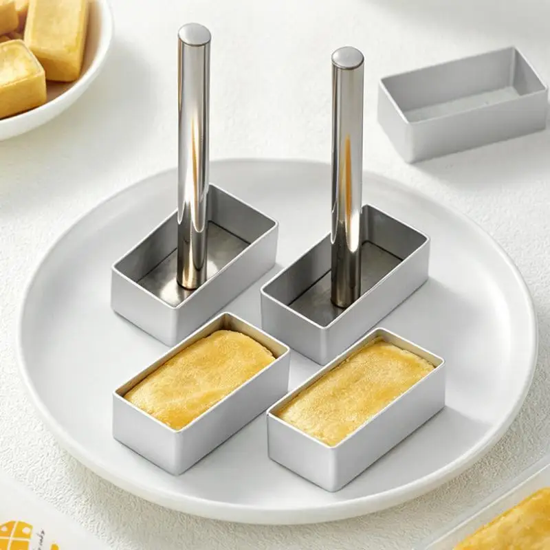 (G)Rectangle Aluminium Pineapple Cake Biscuit Mold Bean Paste Cake Press Stamp Fondant Cookie Molds DIY Kitchen Baking Tools