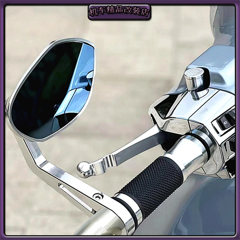 For Vespa Primavera 150 GTS300 GTV Sprint 150 Motorcycle Handlebar Bar End Rear View MirrorsBalance Slider Grip Plug Side Mirror