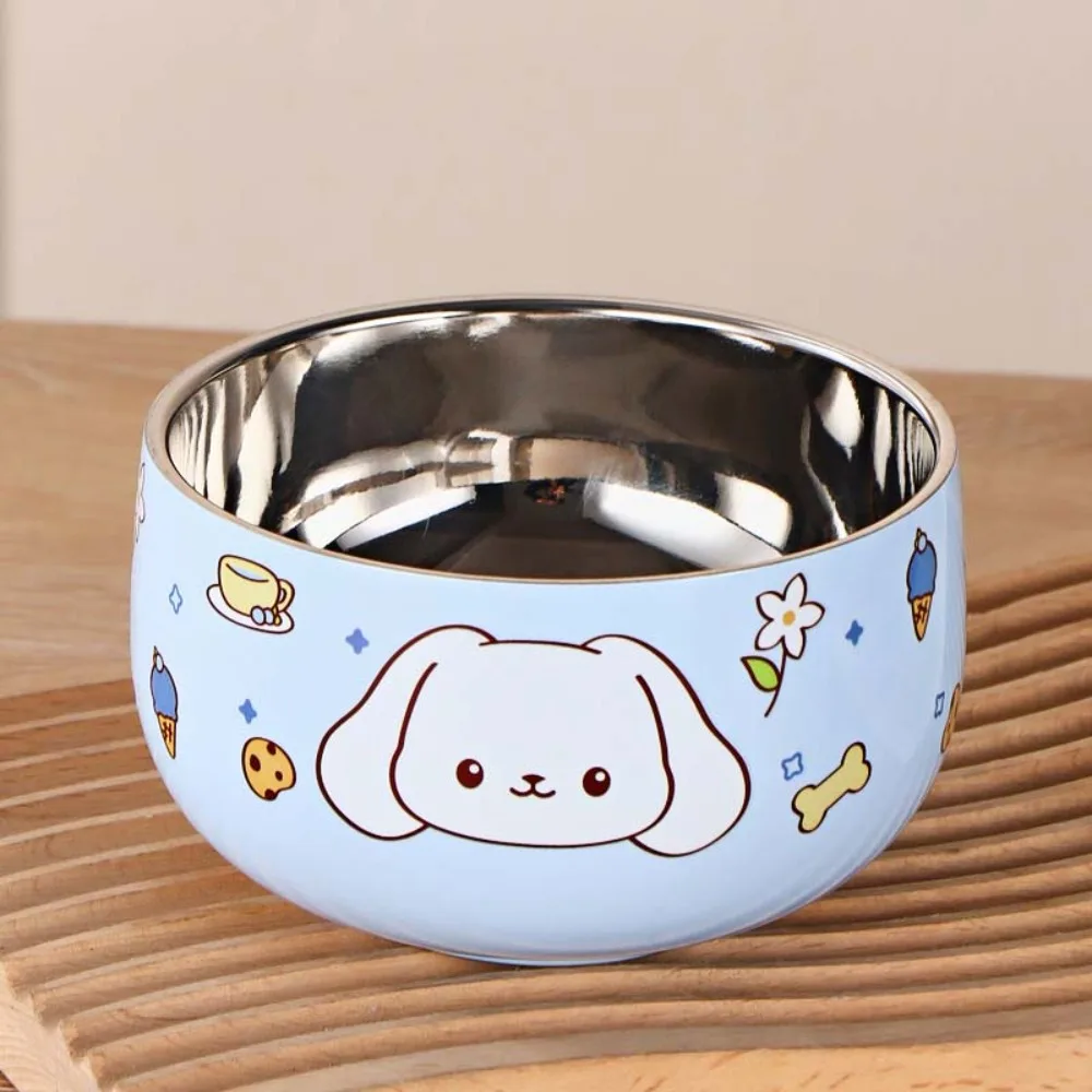 

Cartoon Pattern Stainless Steel Children's Bowl Anti-scalding Double Layer Ramen Bowl Drop-proof Unbreakable Rice Bowl