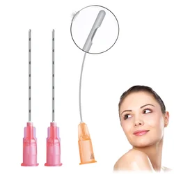 Disposable Blunt Sharp 20PCS Tip Mono Screw Cannula For Filler Injection 27g 50mm 18g 100mm Face Lip Neck Body Lift