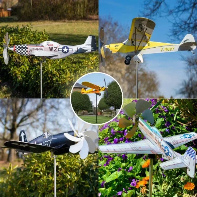 

Aircraft wind vane metal stainless steel wind vane garden ornament patio windmill garden patio decorations Wind Detection