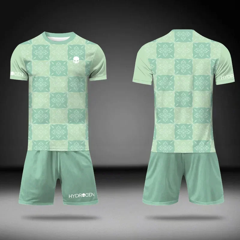 Conjunto de verano para hombre, ropa deportiva holgada de gran tamaño, pantalones cortos, camiseta estampada y pantalones cortos, conjunto de tenis y baloncesto, 2024