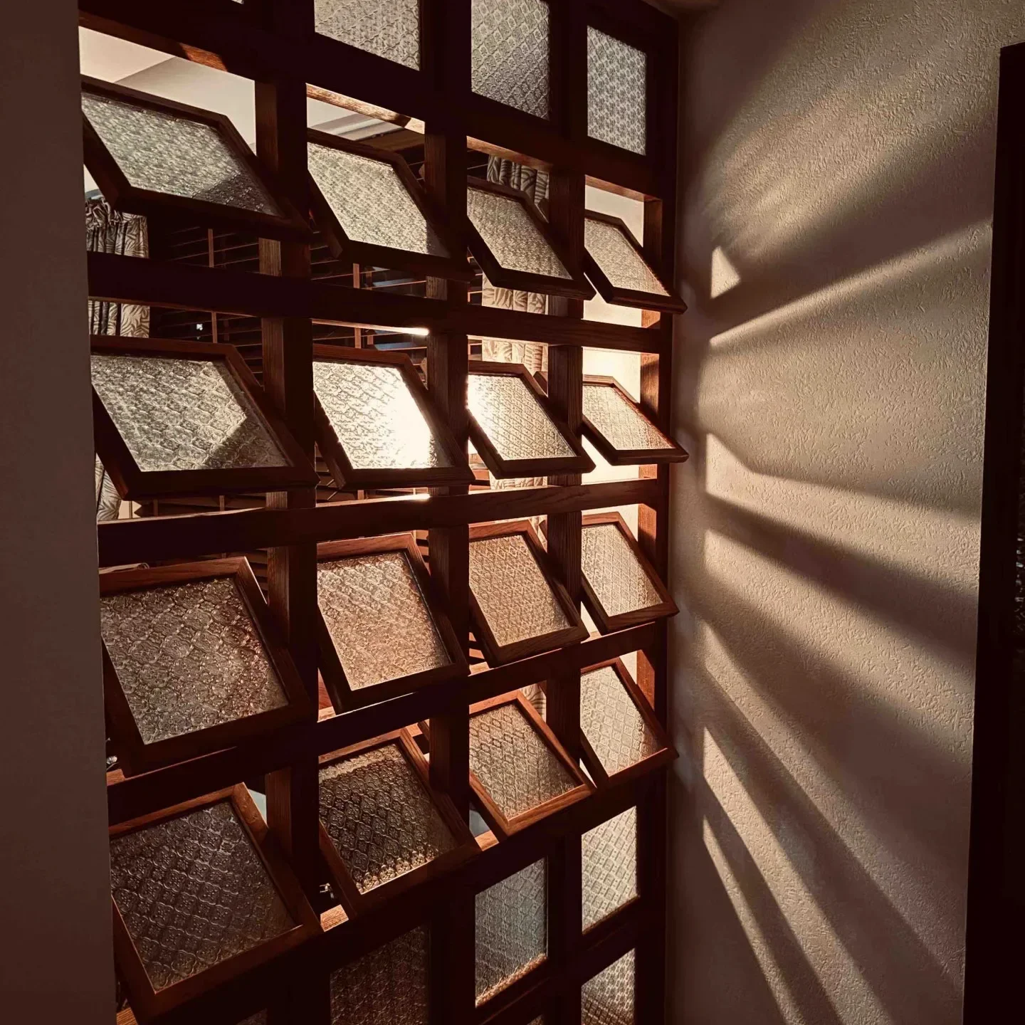 Rotatable lattice screen French glass porch partition Middle ancient style advanced sense occlusion