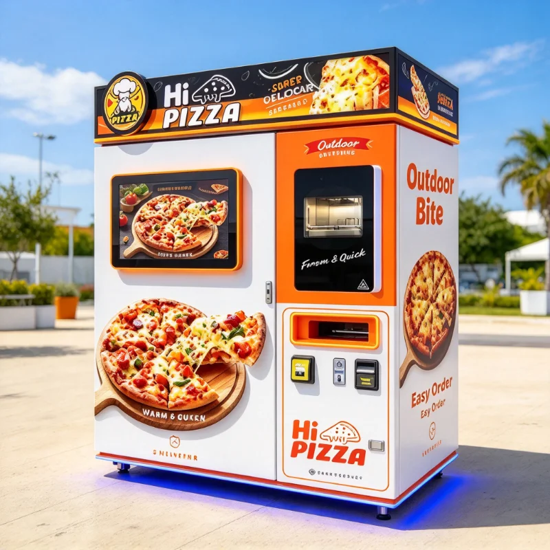 Smart Coin Operated Pizza Vending Machine Fully Automatic Self Service Kiosk Parcel Delivery Trading Card Support Supplier