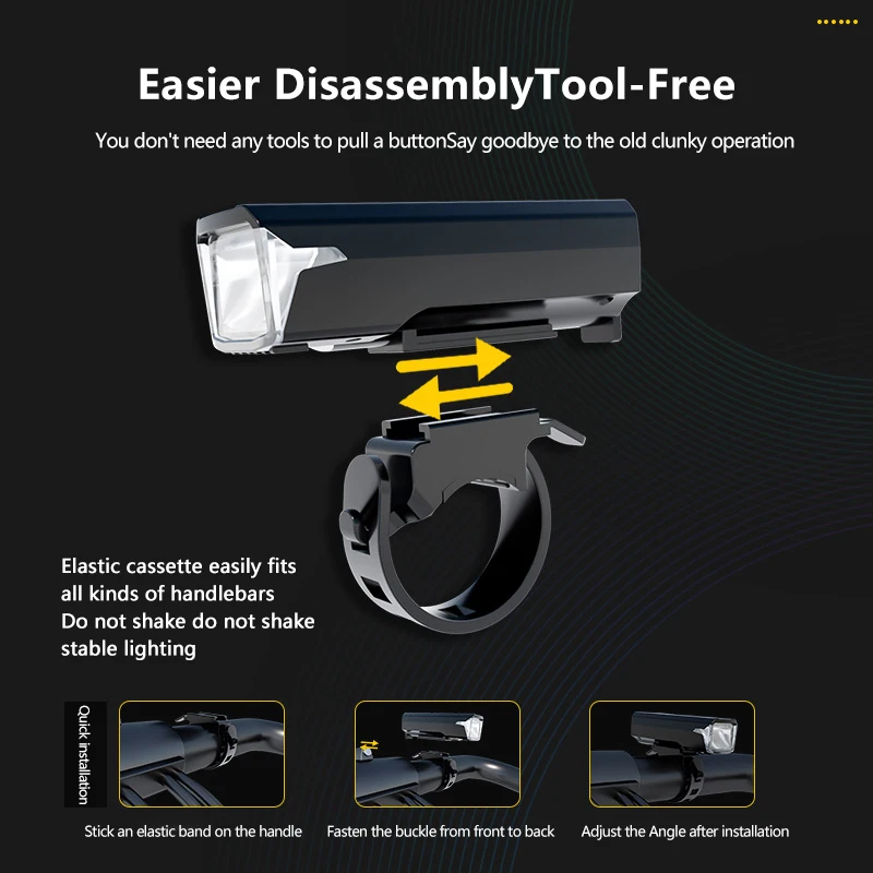 Smart Sensor Bike Front Light Type-C Rechargeable Bicycle Head Lamp Cycling Headlight MTB Road Bike