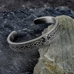 Norse Viking 316L Stainless Steel Thor's Hammer Bracelets For Men Women Paracord Amulet Runes Bangles Jewelry Gifts Wholesale