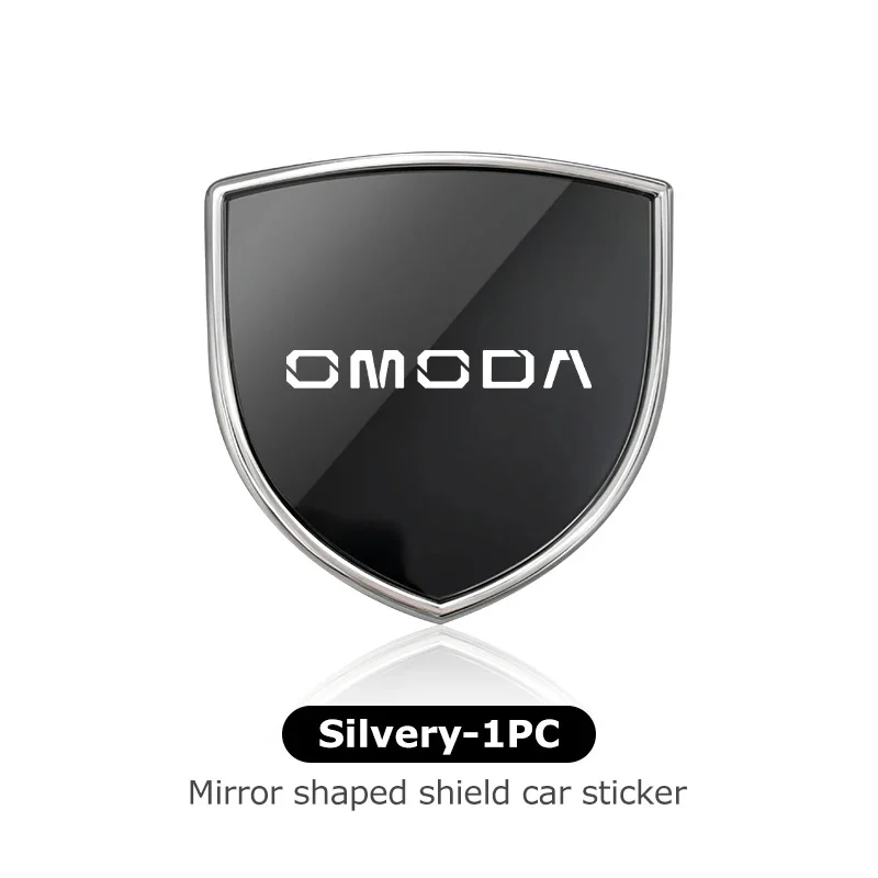 Auto 3D Alloy Stereo Badge Shield Shape Decal Sticker For Chery Omoda 5 Tiggo 4 Pro Tiggo 7 Jaecoo J7 J8 Jetour Vehicle Exterior