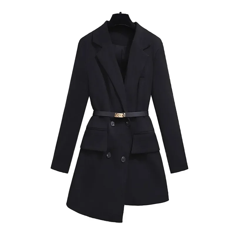 Good QualitySpring And Autumn Women's Senior Sense Fashion Suit Jacket Dress Waist Slimming Temperament Suit Little Black Dress