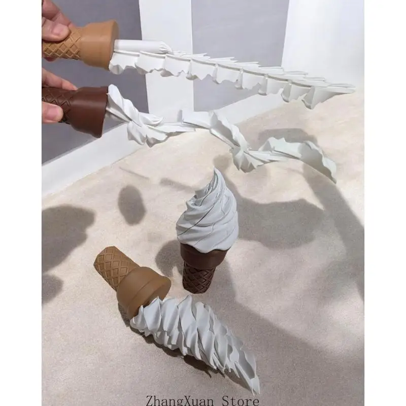 Eiscreme-Schreibtischspielzeug mit einziehbarem Design für Studenten, Büros und Regale 3XUF – Detail 8