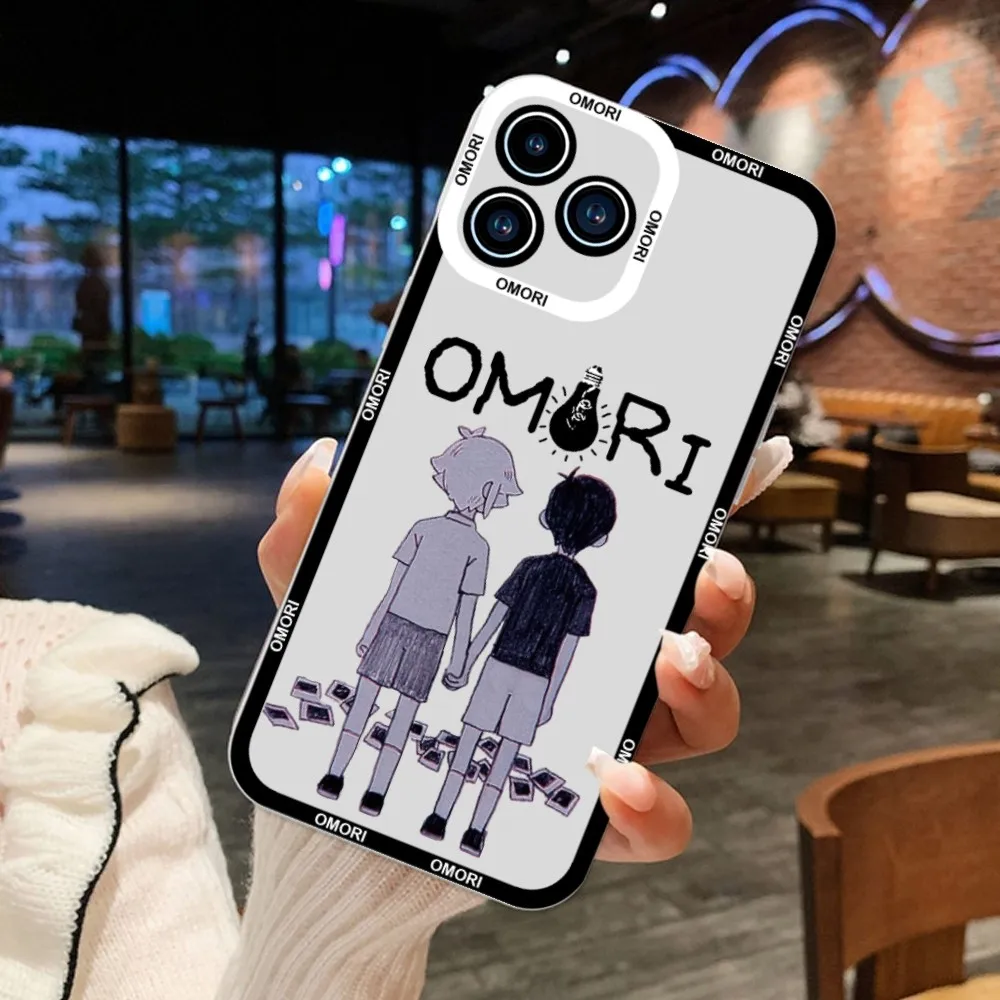 Cute Cartoon Omori Game Phone Case For iPhone 11 12 Mini 13 14 15Pro Max Transparent Shell