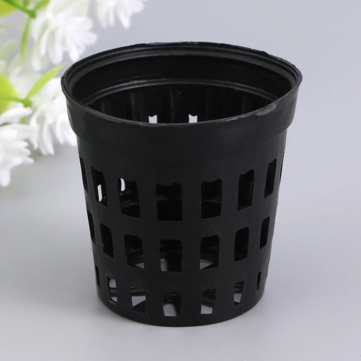 

10Pcs Water Grass Basket Aquarium Plastic Cultivate Pot Black Middle Size Root Growth Drainage Hydroponic Soil Planting