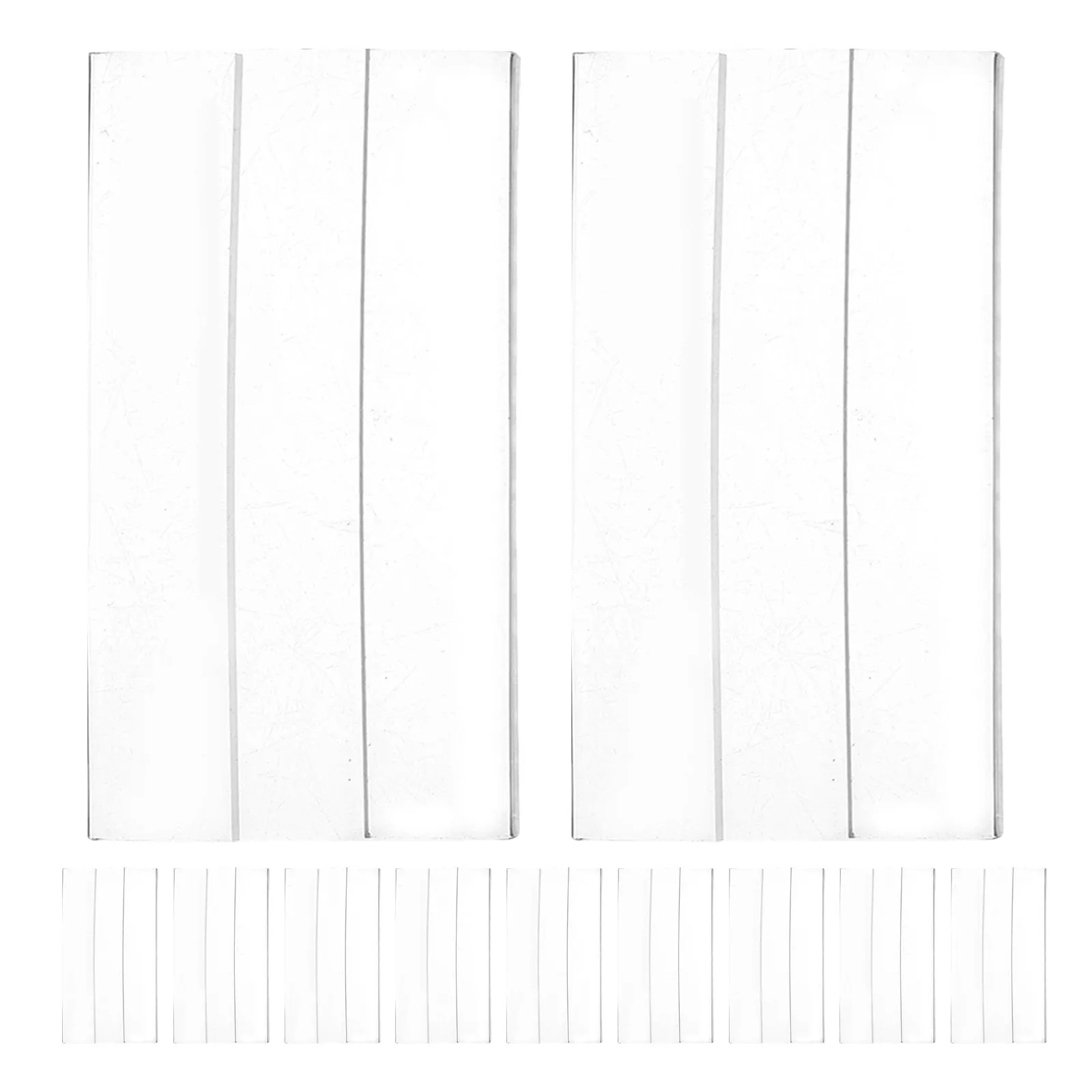 20Pcs Self-Adhesive Clear Price Holders Acrylic Sign Stands 3.14x1.97 for Retail Shelves Bookcases Supermarkets Exhibitions