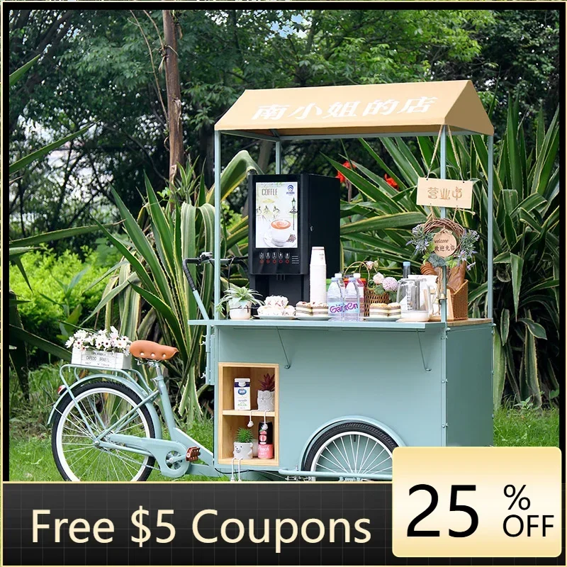 

A1 retro mobile reversing tricycle dining car Internet celebrity sales car Commercial dining car